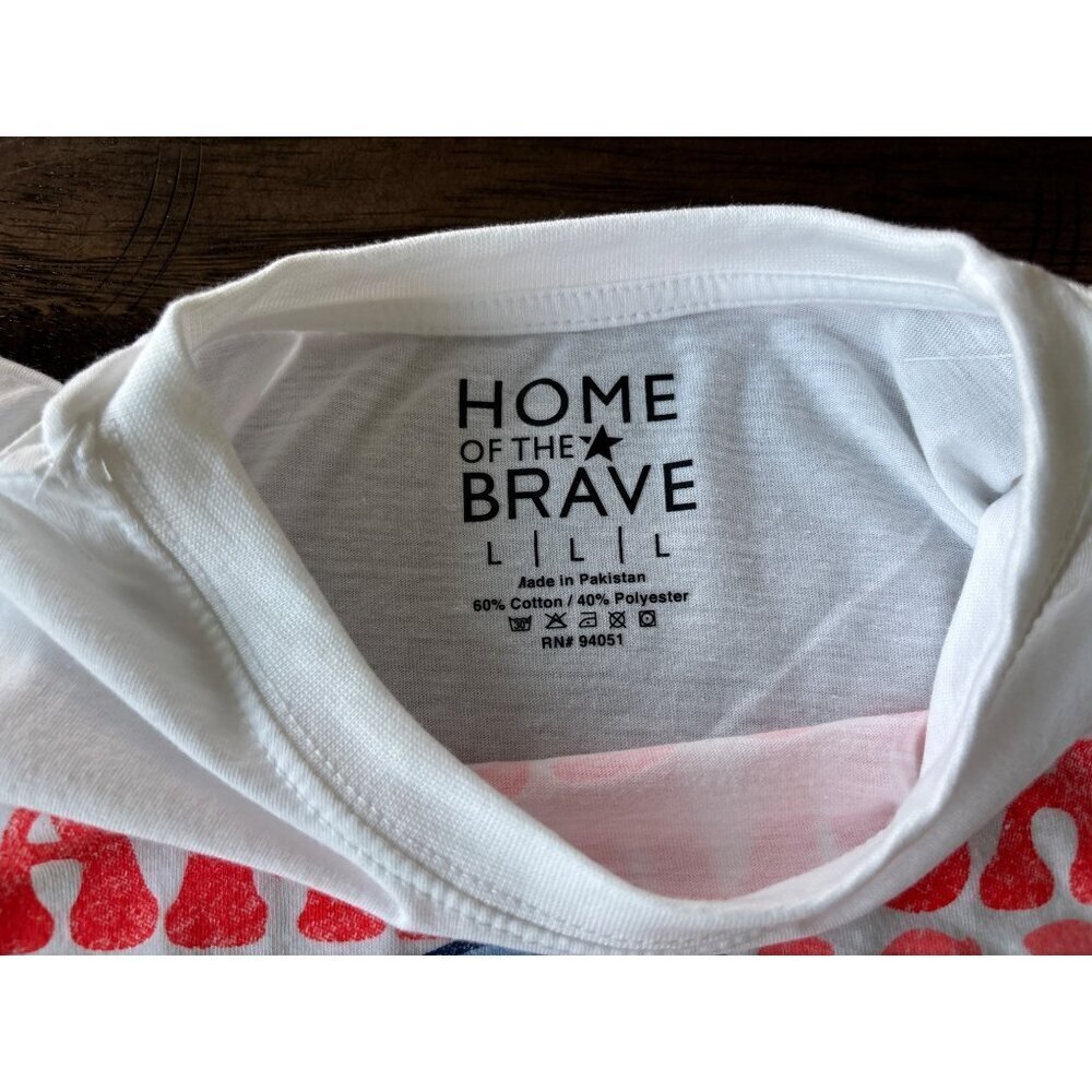 Home of the Brave Smiley America White Shirt - Picture 3 of 5